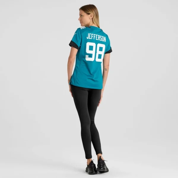 Jordan jefferson jacksonville jaguars nike womens game jersey Teal 2XL