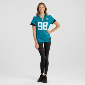 Jordan jefferson jacksonville jaguars nike womens game jersey Teal XL