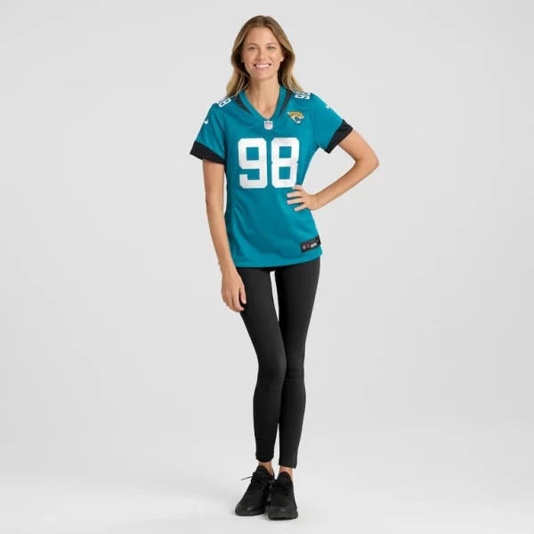 Jordan jefferson jacksonville jaguars nike womens game jersey Teal XL