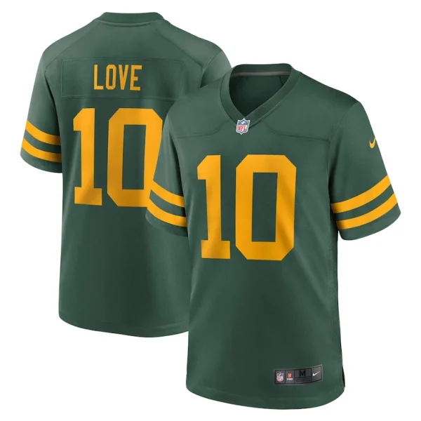 Jordan love green bay packers nike alternate game jersey Green