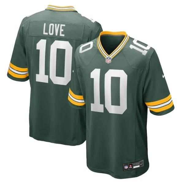 Jordan love green bay packers nike player game jersey Green