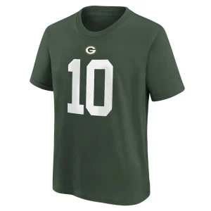 Jordan love green bay packers nike preschool player name number t shirt Green 56