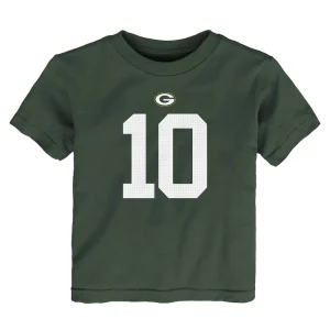 Jordan love green bay packers nike toddler player name number t shirt Green 3T