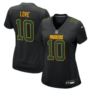 Jordan love green bay packers nike womens fashion game jersey Black