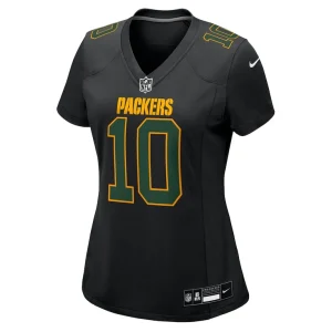 Jordan love green bay packers nike womens fashion game jersey Black M