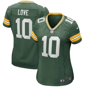 Jordan love green bay packers nike womens game jersey Green