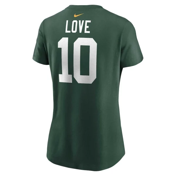 Jordan love green bay packers nike womens player name number t shirt Green L