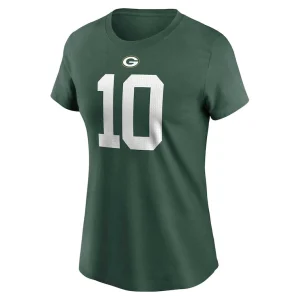 Jordan love green bay packers nike womens player name number t shirt Green M
