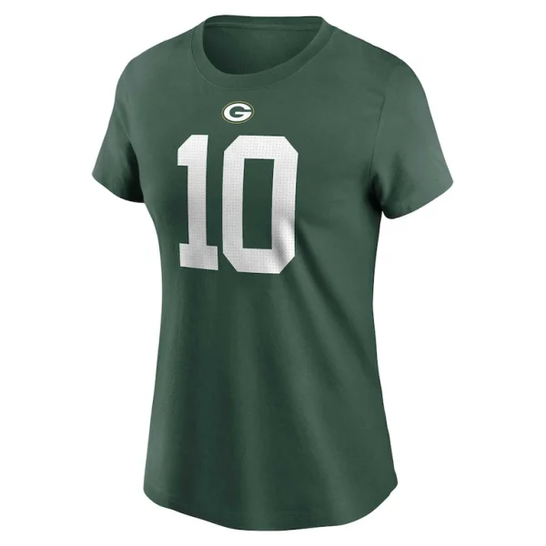 Jordan love green bay packers nike womens player name number t shirt Green M