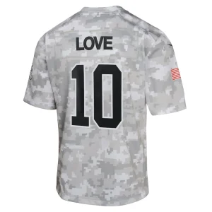 Jordan love green bay packers nike youth 2024 salute to service game jersey Arctic camo Yth L