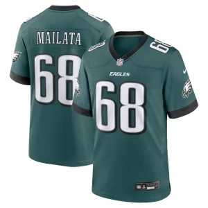 Jordan mailata philadelphia eagles nike team game jersey Midnight green