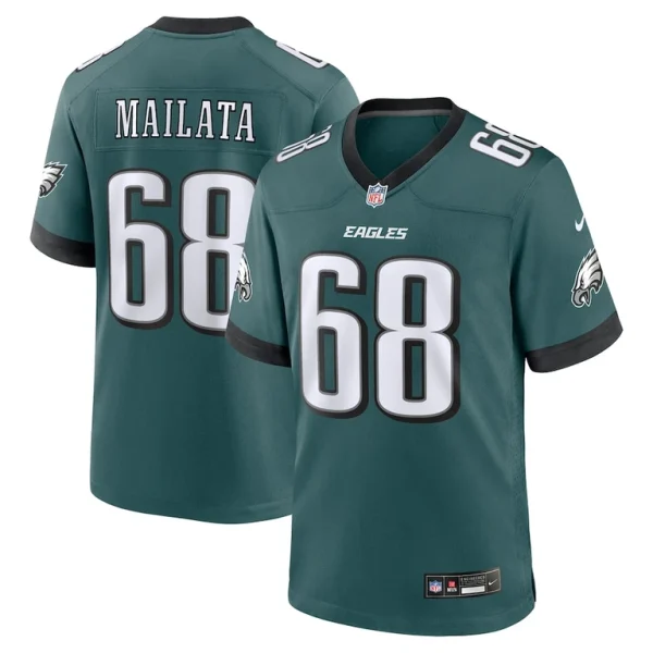Jordan mailata philadelphia eagles nike team game jersey Midnight green
