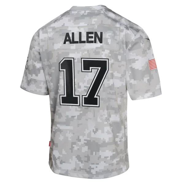 Josh allen buffalo bills nike youth 2024 salute to service game jersey Arctic camo Yth L
