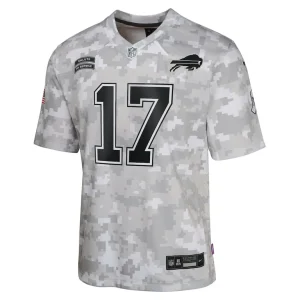 Josh allen buffalo bills nike youth 2024 salute to service game jersey Arctic camo Yth M