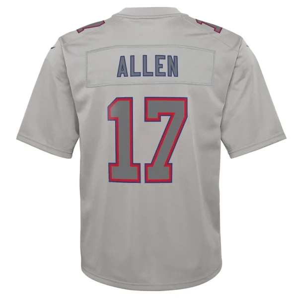 Josh allen buffalo bills nike youth atmosphere game jersey Gray Yth L