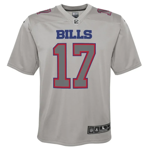 Josh allen buffalo bills nike youth atmosphere game jersey Gray Yth M