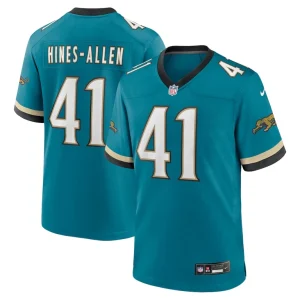 Josh hines allen jacksonville jaguars nike prowler throwback player game jersey Teal