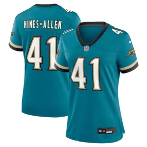 Josh hines allen jacksonville jaguars nike womens prowler throwback game jersey Teal
