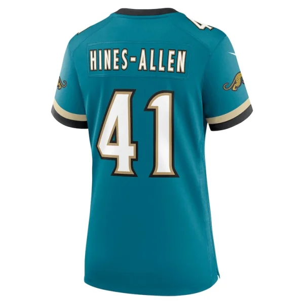 Josh hines allen jacksonville jaguars nike womens prowler throwback game jersey Teal L
