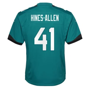 Josh hines allen jacksonville jaguars nike youth team game jersey Teal Yth L