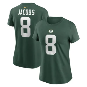 Josh jacobs green bay packers nike womens player name number t shirt Green