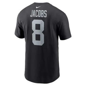 Josh jacobs las vegas raiders nike player name number t shirt Black L