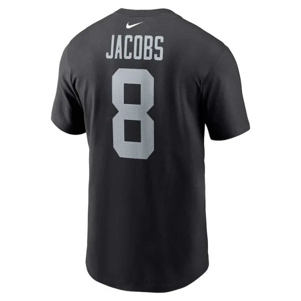Josh jacobs las vegas raiders nike player name number t shirt Black L