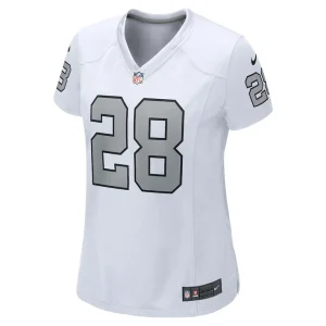Josh jacobs las vegas raiders nike womens alternate game player jersey White M