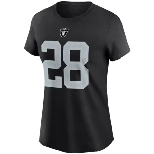 Josh jacobs las vegas raiders nike womens name number t shirt Black M