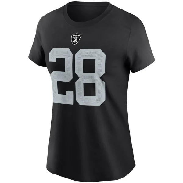 Josh jacobs las vegas raiders nike womens name number t shirt Black M