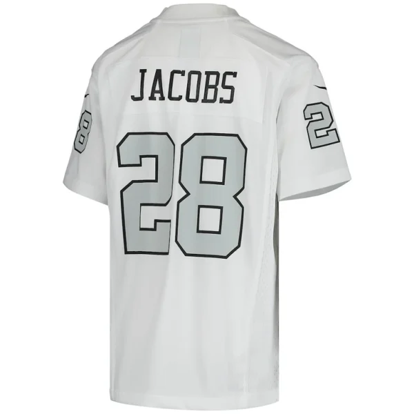 Josh jacobs las vegas raiders nike youth color rush game jersey White Yth L