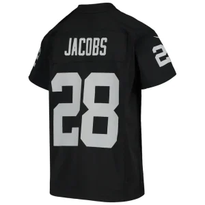 Josh jacobs las vegas raiders nike youth game jersey Black Yth L