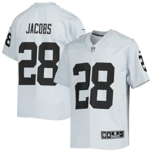 Josh jacobs las vegas raiders nike youth inverted team game jersey Silver