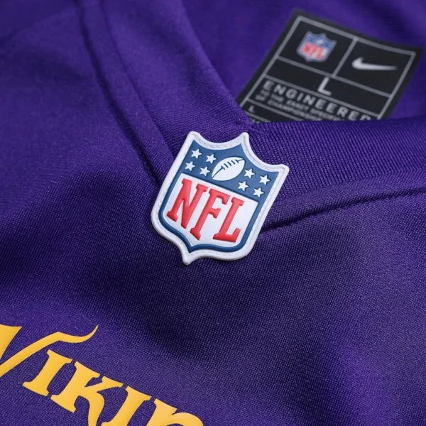 Josh oliver minnesota vikings nike game player jersey Purple XL