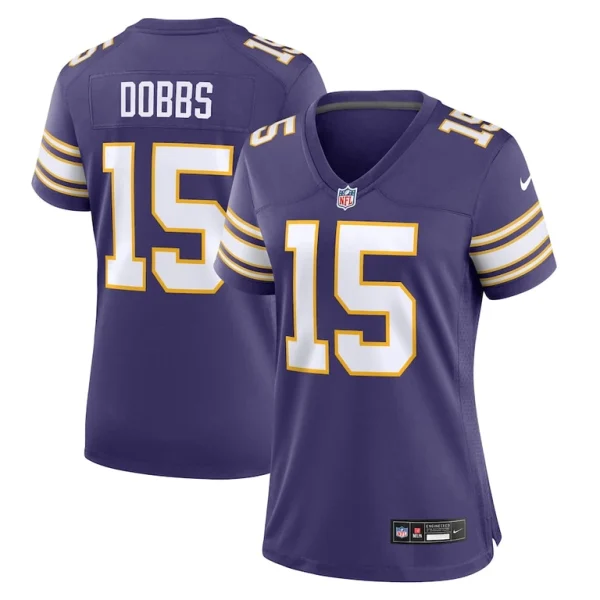 Joshua dobbs minnesota vikings nike womens alternate game jersey Purple