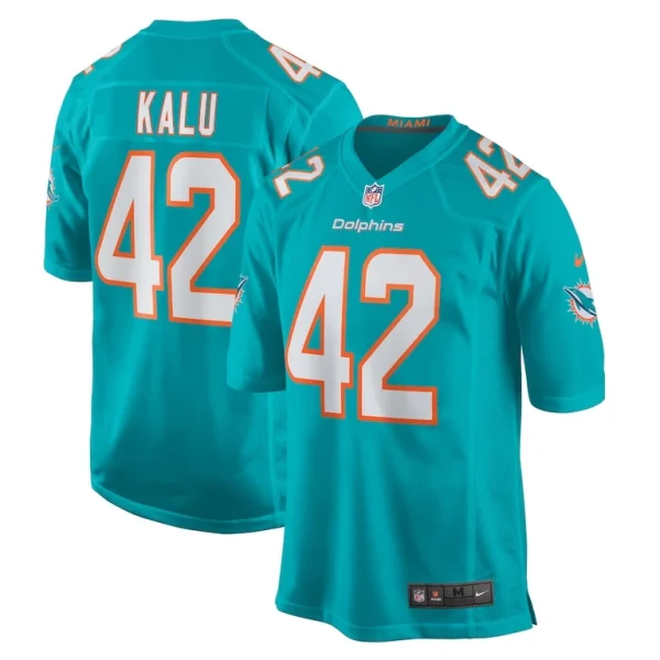 Joshua kalu miami dolphins nike team game jersey Aqua
