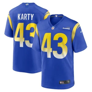 Joshua karty los angeles rams nike team game jersey Royal