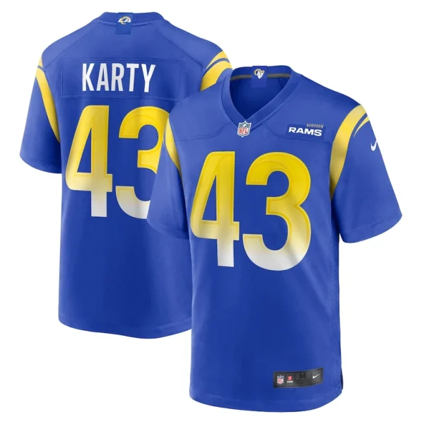 Joshua karty los angeles rams nike team game jersey Royal