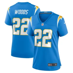 Jt woods los angeles chargers nike womens game player jersey Powder blue