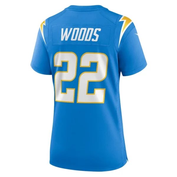 Jt woods los angeles chargers nike womens game player jersey Powder blue L