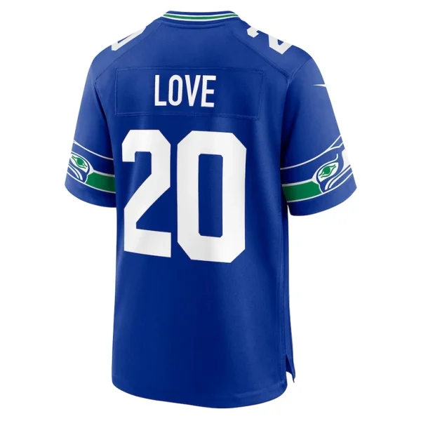 Julian love seattle seahawks nike throwback player game jersey Royal L