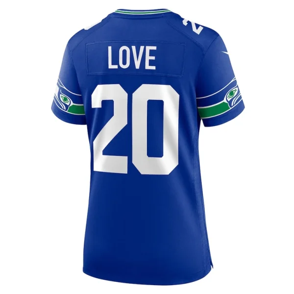 Julian love seattle seahawks nike womens throwback player game jersey Royal L