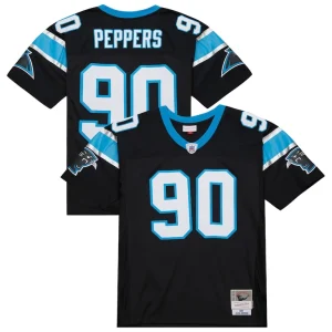 Julius peppers carolina panthers mitchell ness big tall 2003 alternate legacy retired player jersey Black