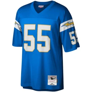 Junior seau los angeles chargers mitchell ness big tall 2002 retired player replica jersey Powder blue 3XB