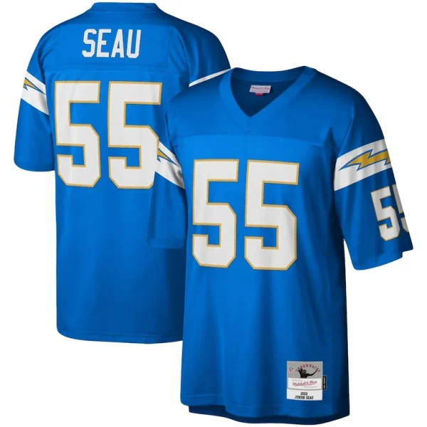 Junior seau los angeles chargers mitchell ness legacy replica jersey Powder blue