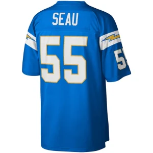 Junior seau los angeles chargers mitchell ness legacy replica jersey Powder blue L