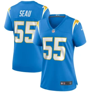 Junior seau los angeles chargers nike womens game retired player jersey Powder blue