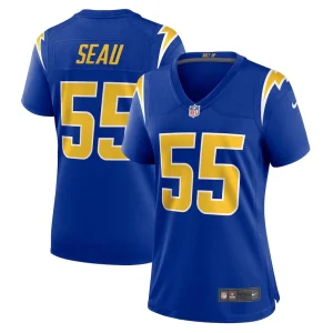 Junior seau los angeles chargers nike womens retired game jersey Royal