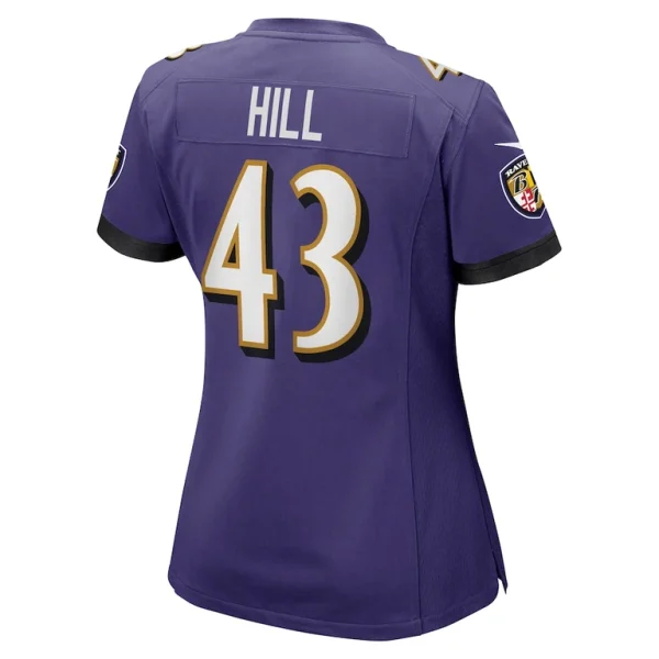Justice hill baltimore ravens nike womens game jersey Purple L