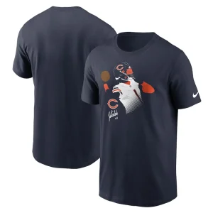 Justin fields chicago bears nike player graphic t shirt Navy